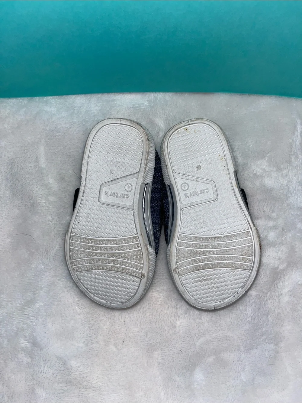 Carter's Navy Knit Velcro Toddler Sneakers
